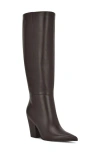 Nine West Adera Pointed Toe Knee High Boot In Brown