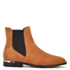 Nine West Agate Boots Women's Us 8 Brown Suede Slip-on Chelsea Bootie Khd718 In Brown