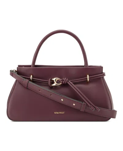 Nine West Alauna Medium Satchel Handbag In Purple