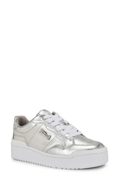 Nine West Aleno Sneaker In Silver