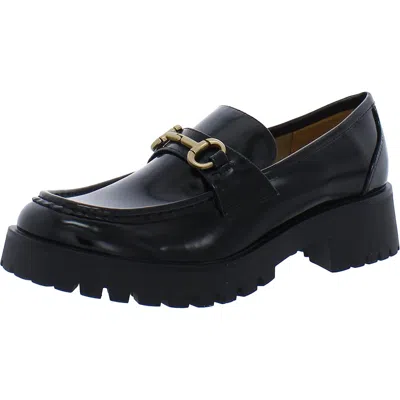 Nine West All My 3 Womens Patent Slip-on Loafers In Black