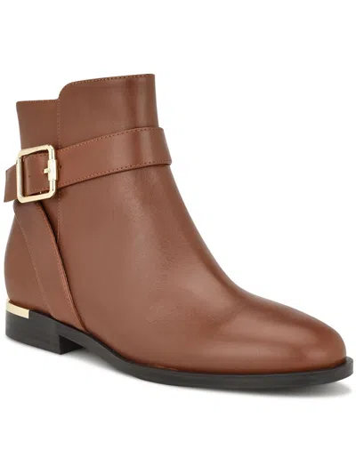 Nine West Alleva Womens Leather Ankle Booties In Multi