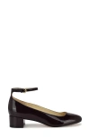 Nine West Amaize Ankle Strap Pump In Dark Burgundy