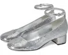 Nine West Amaize Ankle Strap Pump In Silver