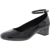 Nine West Amaize Womens Ankle Strap Slip On Mary Janes In Black