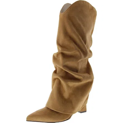 Nine West Amazin 2 Womens Faux Suede Pointed Toe Knee-high Boots In Multi