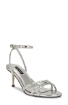 Nine West Amseta Sandal In Silver