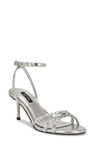 Nine West Amseta Sandal In Silver