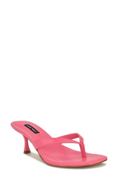 Nine West Andela Flip Flop In Medium Pink