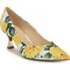 Nine West Andes Pump In Yellow Multi