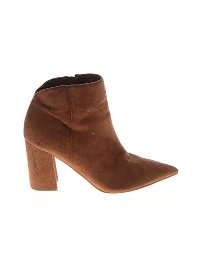 Pre-owned Nine West Ankle Boots In Brown