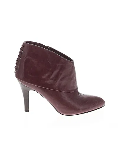 Pre-owned Nine West Ankle Boots In Purple