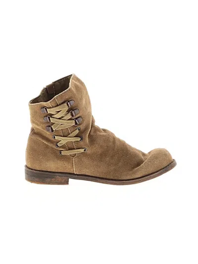 Pre-owned Nine West Ankle Boots In Tan