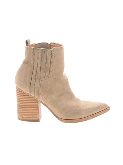 Pre-owned Nine West Ankle Boots In Tan