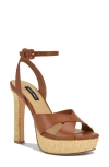 Nine West Ankle Strap Platform Sandal In Multi