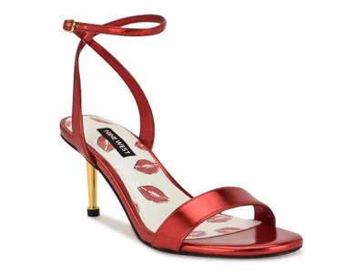 Nine West Anny Sandal In Red