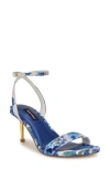 Nine West Anny Sandal In White/blue
