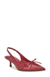 Nine West Anora Slingback Pointed Toe Pump In Red