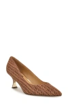 Nine West Ariella Pointed Toe Pump In Dark Brown Woven
