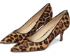 Nine West Arlene Pump Womens Brown Leopard Suede Slip On Kitten Heel Ver446 In Brown