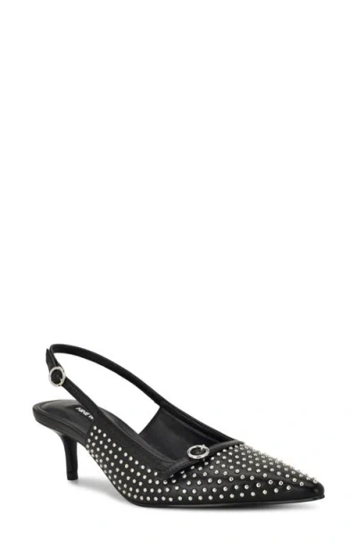 Nine West Ashlea Slingback Pointed Toe Pump In Black