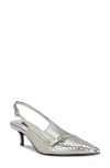 Nine West Ashlea Slingback Pointed Toe Pump In Gray
