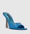 Nine West Aurea 3 Womens Slip On Open Toe Heels In Blue