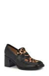 Nine West Women's Avalia Square Toe Block Heel Loafers In Blk03