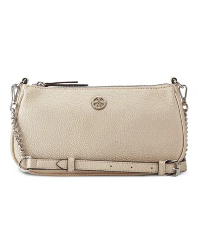 Nine West Avaya Chain Top Zip Crossbody Bag In Champagne