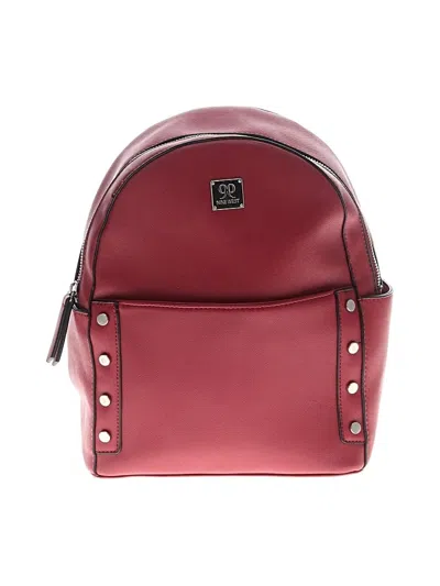 Pre-owned Nine West Backpack In Burgundy