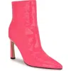 Nine West Baey Pointed Toe Bootie In Pink