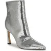 Nine West Balize Pointed Toe Bootie In Silver