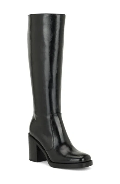 Nine West Balinda Faux Leather Knee High Boot In Black