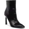 Nine West Baey Pointed Toe Bootie In Black/black