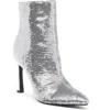 Nine West Balize Pointed Toe Bootie In Silver/silver