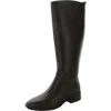 Nine West Barile Womens Solid Faux Leather Knee-high Boots In Brown