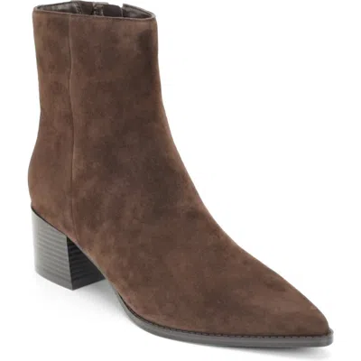 Nine West Becky Leather Bootie In Brown