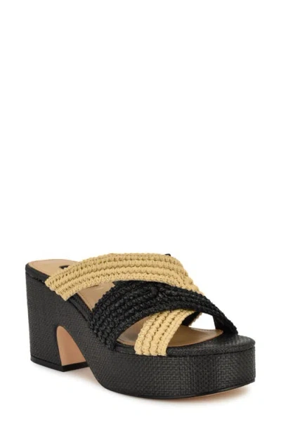 Nine West Bemay Platform Sandal In Black 002