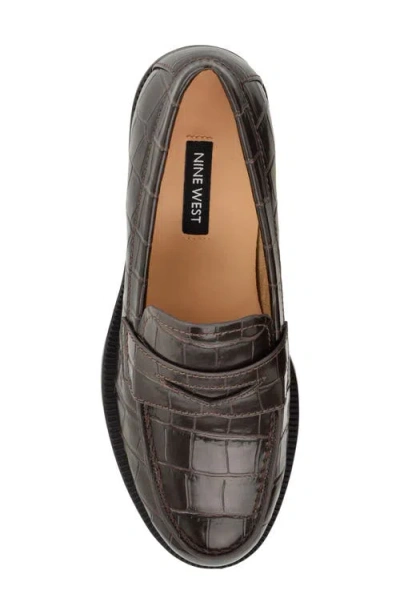 Nine West Berg Penny Loafer In Brown