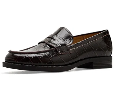 Nine West Berg Women's Flat Shoes Dark Brown Croco: 9 M, Suede