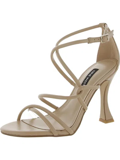Nine West Besasy 3 Womens Faux Leather Strappy Heels In Pink