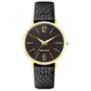 Nine West Black Leather Dress Watch