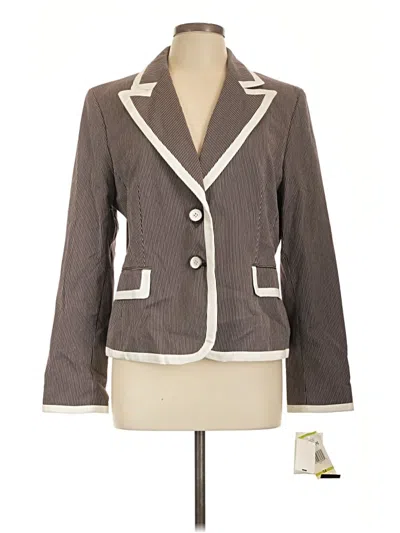 Pre-owned Nine West Blazer Jacket In Brown