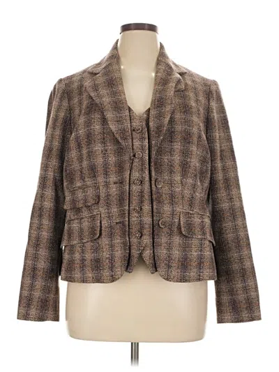 Pre-owned Nine West Blazer Jacket In Brown