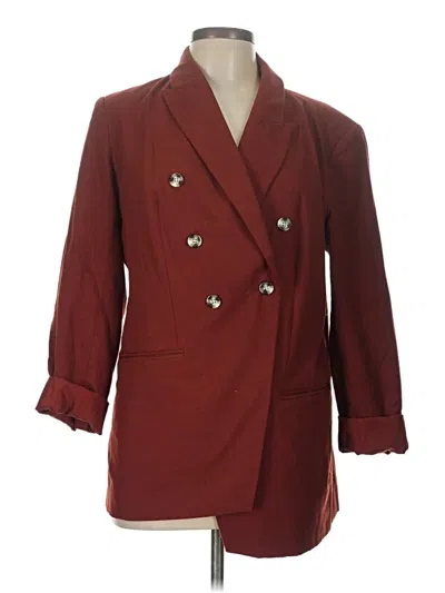 Pre-owned Nine West Blazer Jacket In Burgundy