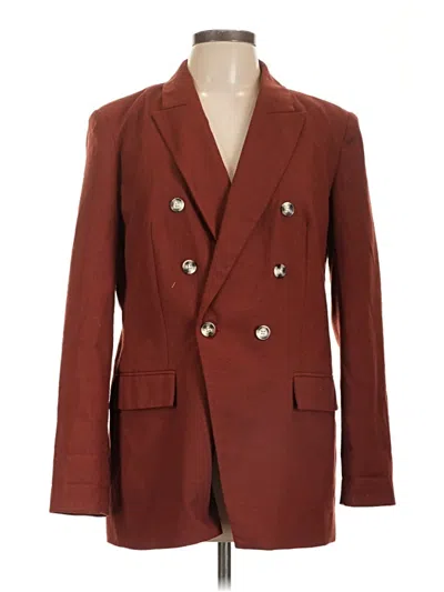 Pre-owned Nine West Blazer Jacket In Burgundy