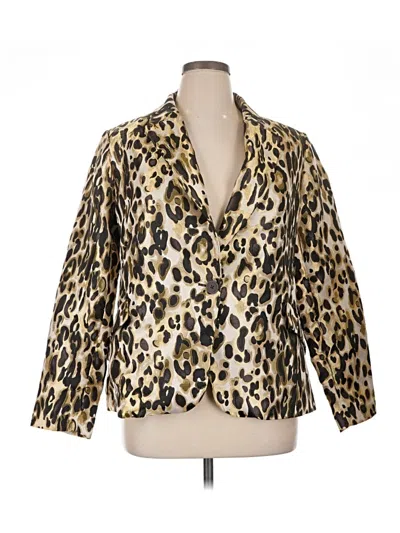 Pre-owned Nine West Blazer Jacket In Gold