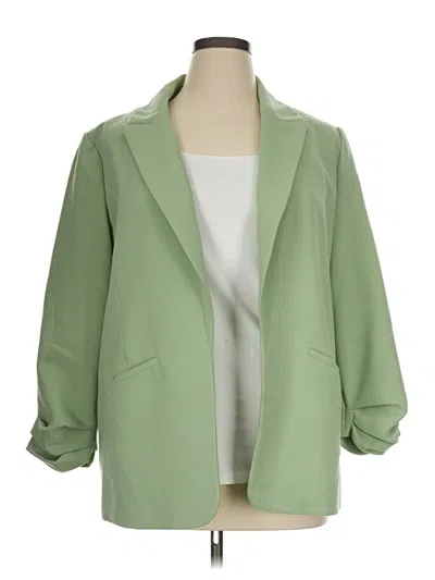 Pre-owned Nine West Blazer Jacket In Green