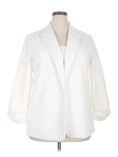 Pre-owned Nine West Blazer Jacket In Ivory