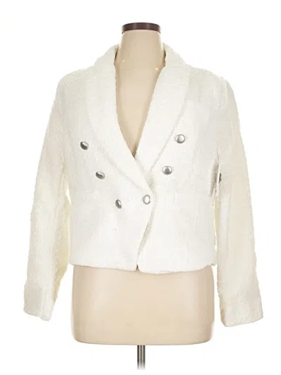 Pre-owned Nine West Blazer Jacket In White